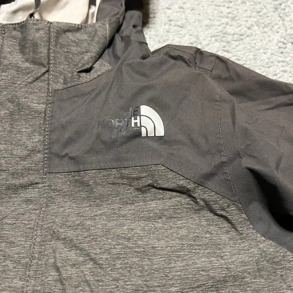 The North Face Coat Kids Youth XXS 5 Gray Hooded 3 in 1 *flaw
